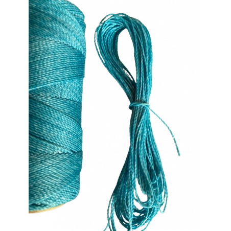 x 10M Fils ciré Linhasita Bleue Turquoise