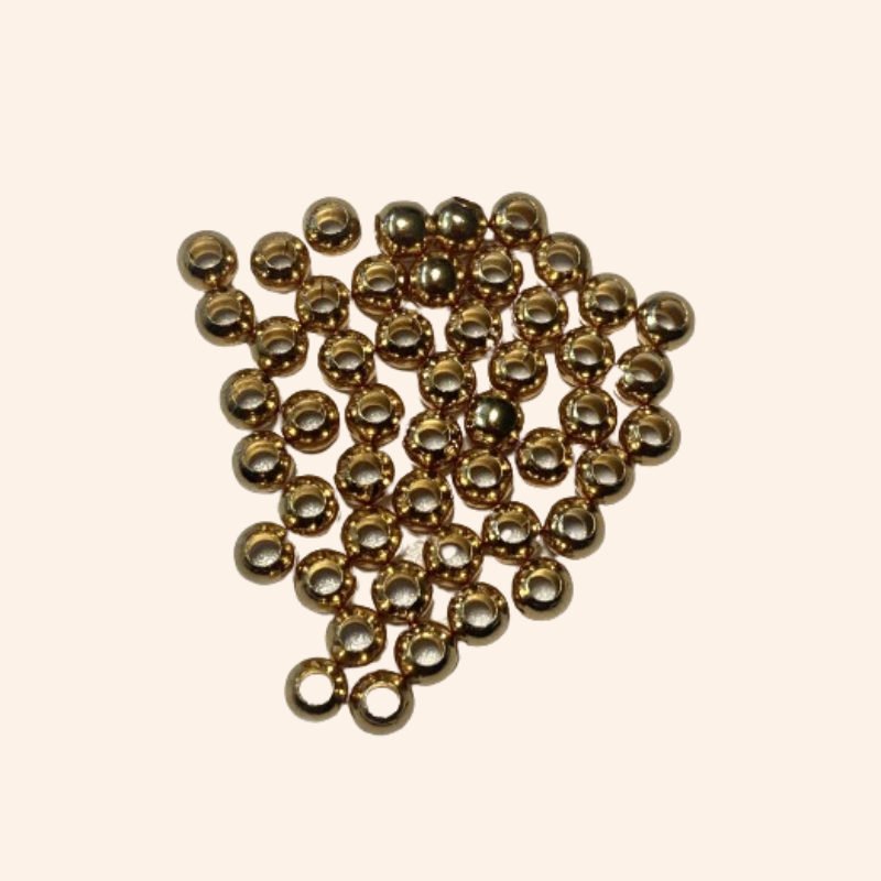 Perles acier inoxydable 4mm doré