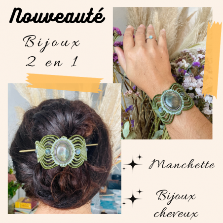 Bijoux 2 en 1- Manchette/ Bijoux de cheveux