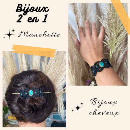 Bijoux 2 en 1- Manchette/ Bijoux de cheveux