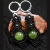 Boucles d'oreilles Jade Verte