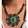 Collier  Micro Macramé Pierre Azurite