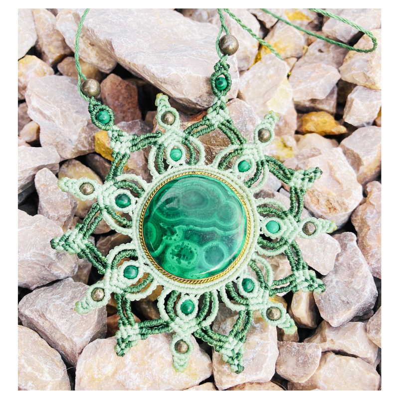 Collier Mandala Malachite