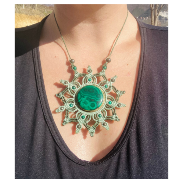 Collier Mandala Malachite