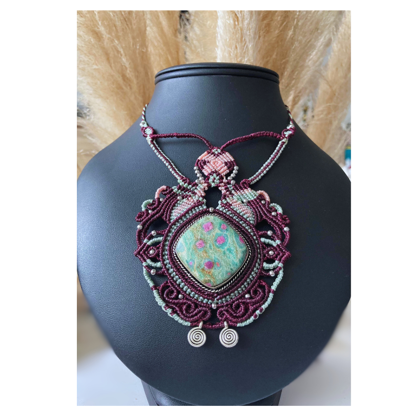 Collier Rubis Fuschite