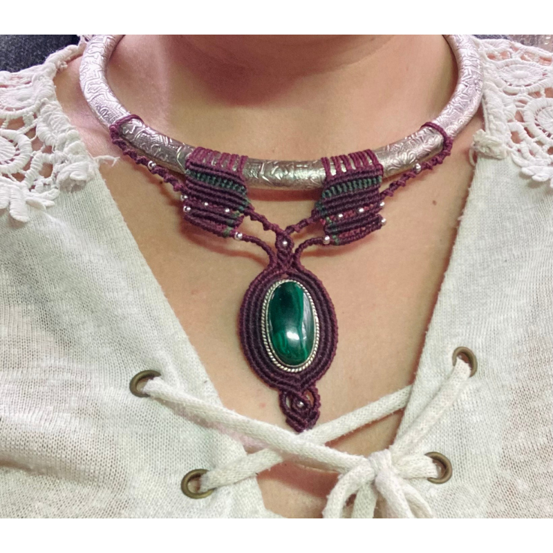 Collier Torque Malachite