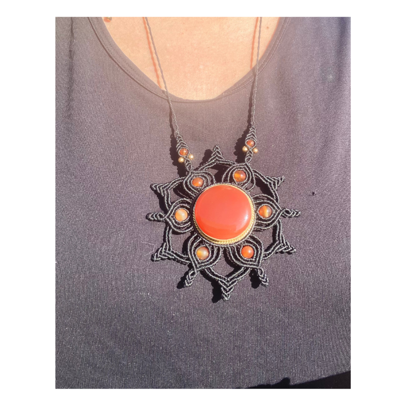Collier Mandala Cornaline