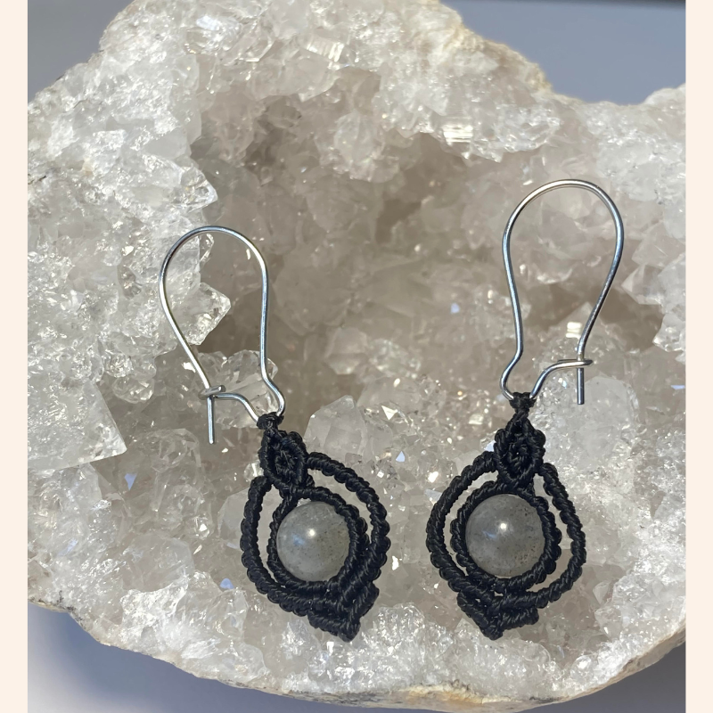 boucles d'oreilles Labradorite