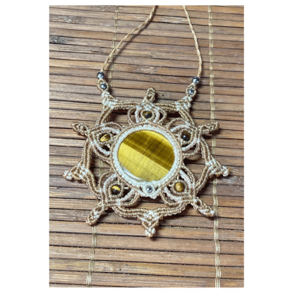 Collier Mandala Oeil de Tigre