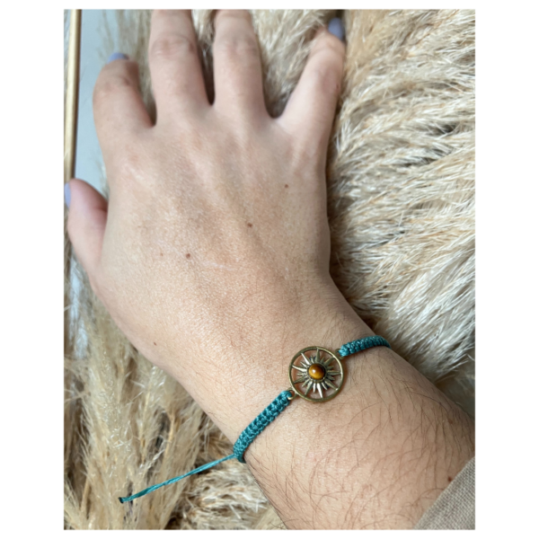 bracelet vert d'eau oeil de tigre Bracelets Soleil Céleste