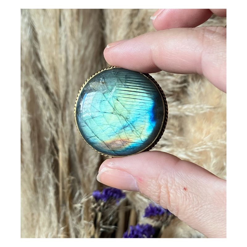 Labradorite Ronde Rainurée