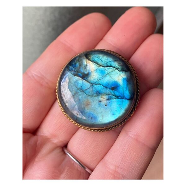 Labradorite Ronde rainurée Labradorite Ronde Rainurée