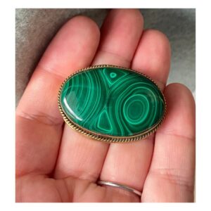 Malachite rainurée Ovale Malachite Ovale Rainurée