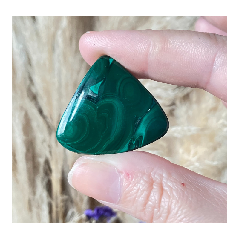 Cabochon Malachite Goutte