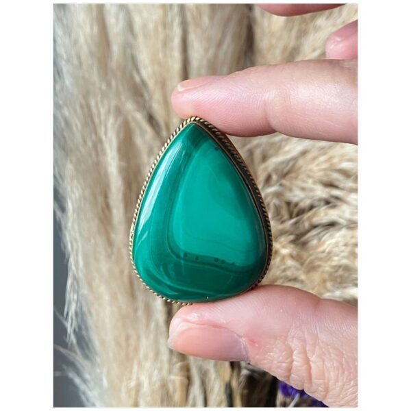 6 Malachite Goutte Rainurée