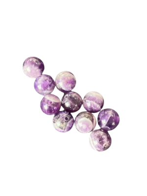 Perles Améthyste 8 mm x10 Perles Améthyste 8 mm x10 pierre naturelle trou 1 mm pour création de bijoux
