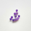 Perles Améthyste 8 mm x10 pierre naturelle trou 1 mm pour micro-macramé