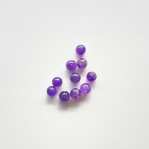Perles Améthyste 8 mm x10 pierre naturelle trou 1 mm pour micro-macramé