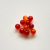 Perles Cornaline 8 mm x10 pierre naturelle trou 1 mm pour micro-macramé