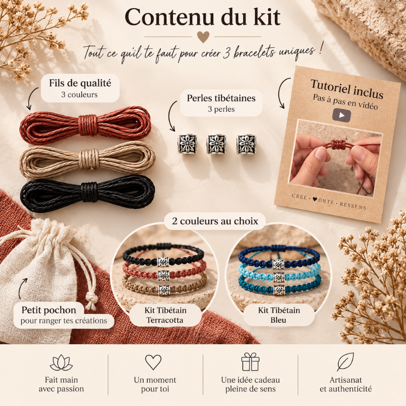 kit Tibétain Terracotta et Bleu