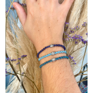 kit tibétain bleu 3 bracelets