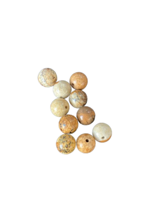 Perles Jaspe Paysage 8 mm x10 Perles Jaspe Paysage 8 mm x10 pierre naturelle trou 1 mm pour création de bijoux