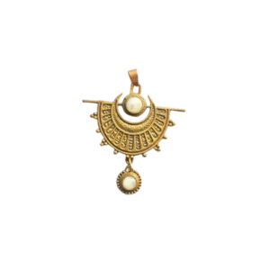 lune en laiton pour creation collier micro macrame