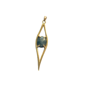 pendentif labradorite en laiton pour creation collier micro macrame ou boucles d oreilles