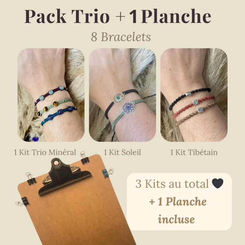 Pack trio + 1 planche 8bracelets