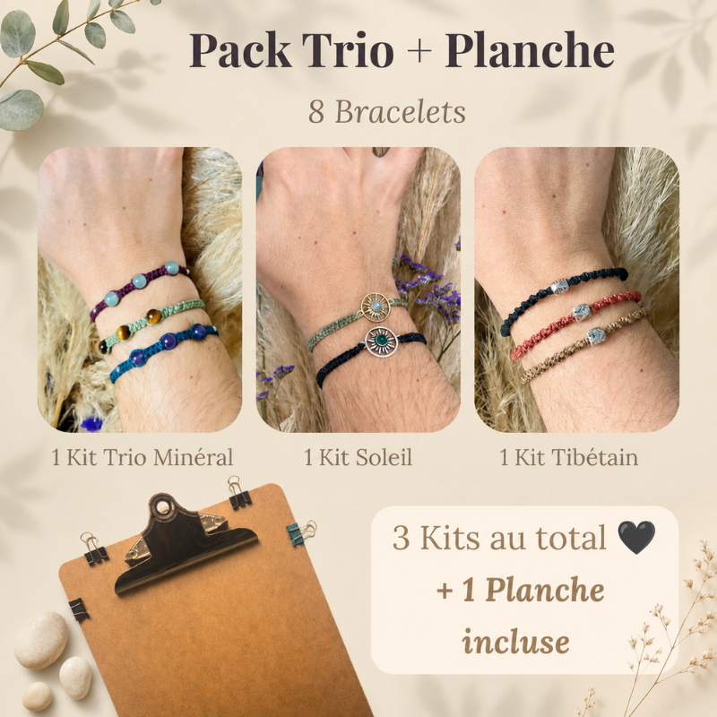 Pack trio micro macramé