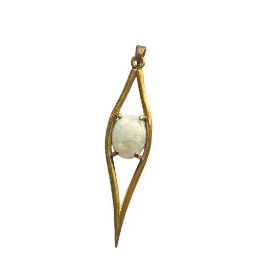 pendentif pierre de lune en laiton