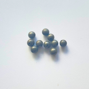 pyrite 8mm.jpeg, ✨ Perles Pyrite Naturelle 6 mm ou 8 mm – Sachet x10 Reflets dorés uniques