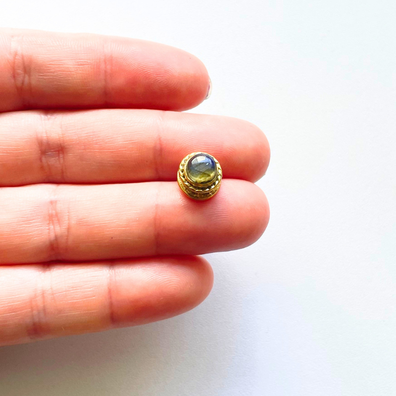labradorite rainurée 6mm