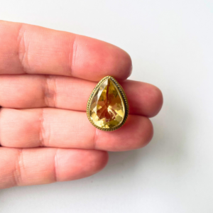 citrine goutte rainurée